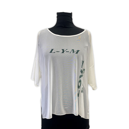 Logo Mesh Boxy Tee