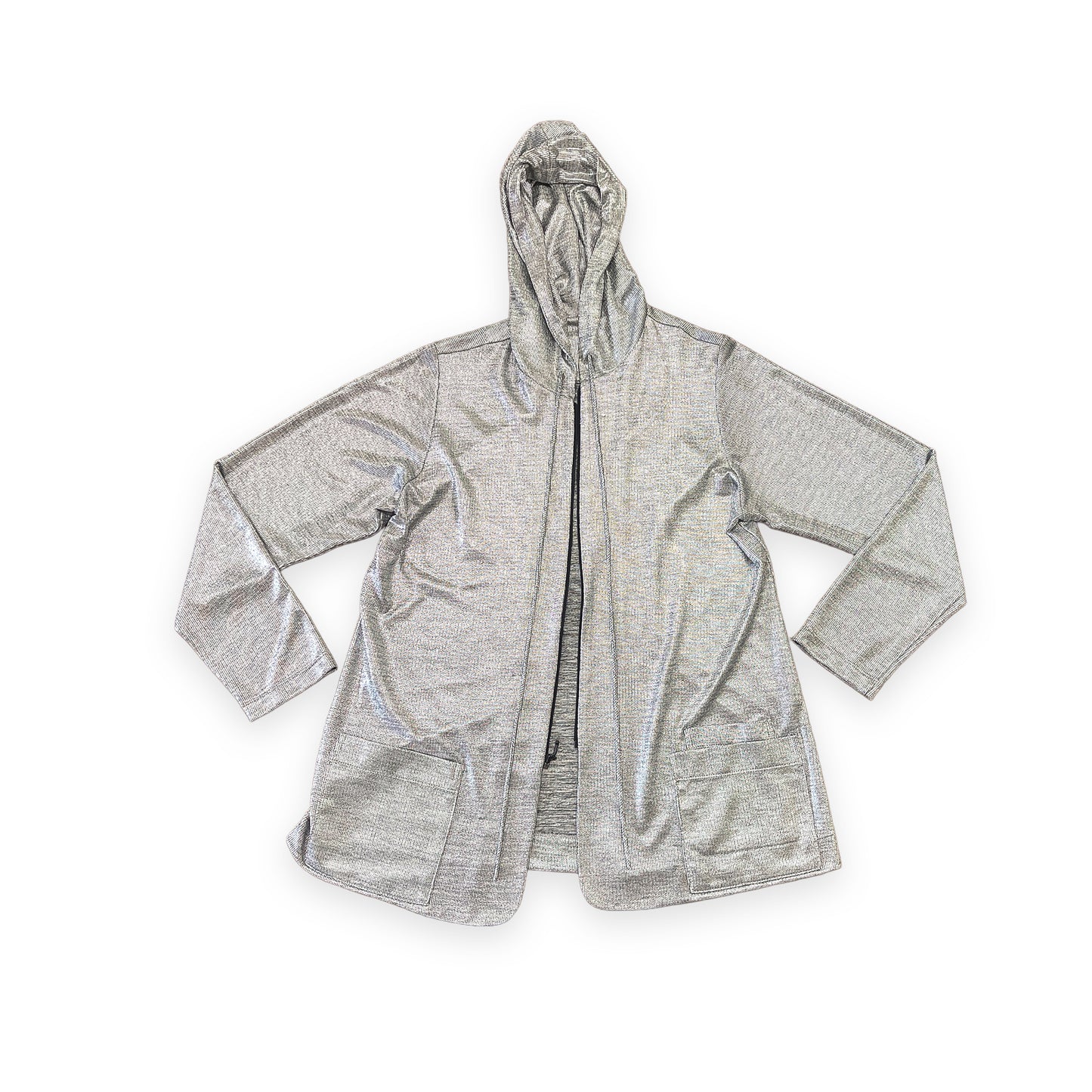 Silver Zip Hood